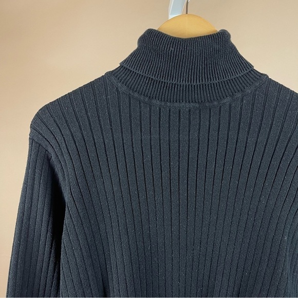 VINTAGE Jeanne Pierre Women's XL Ribbed Turtleneck 90's Sweater  Chic Classic - Picture 6 of 6